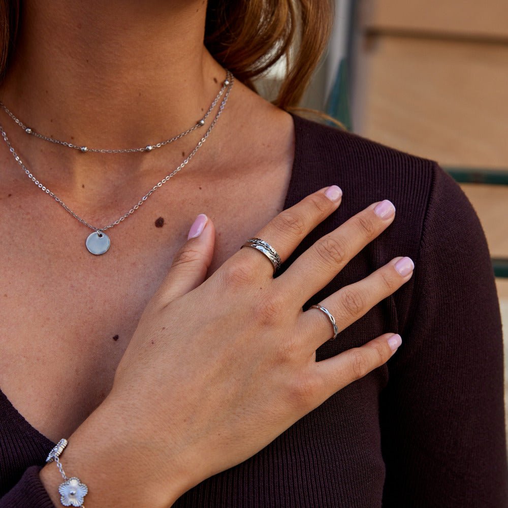 Hella Silver Stacked Ring Set